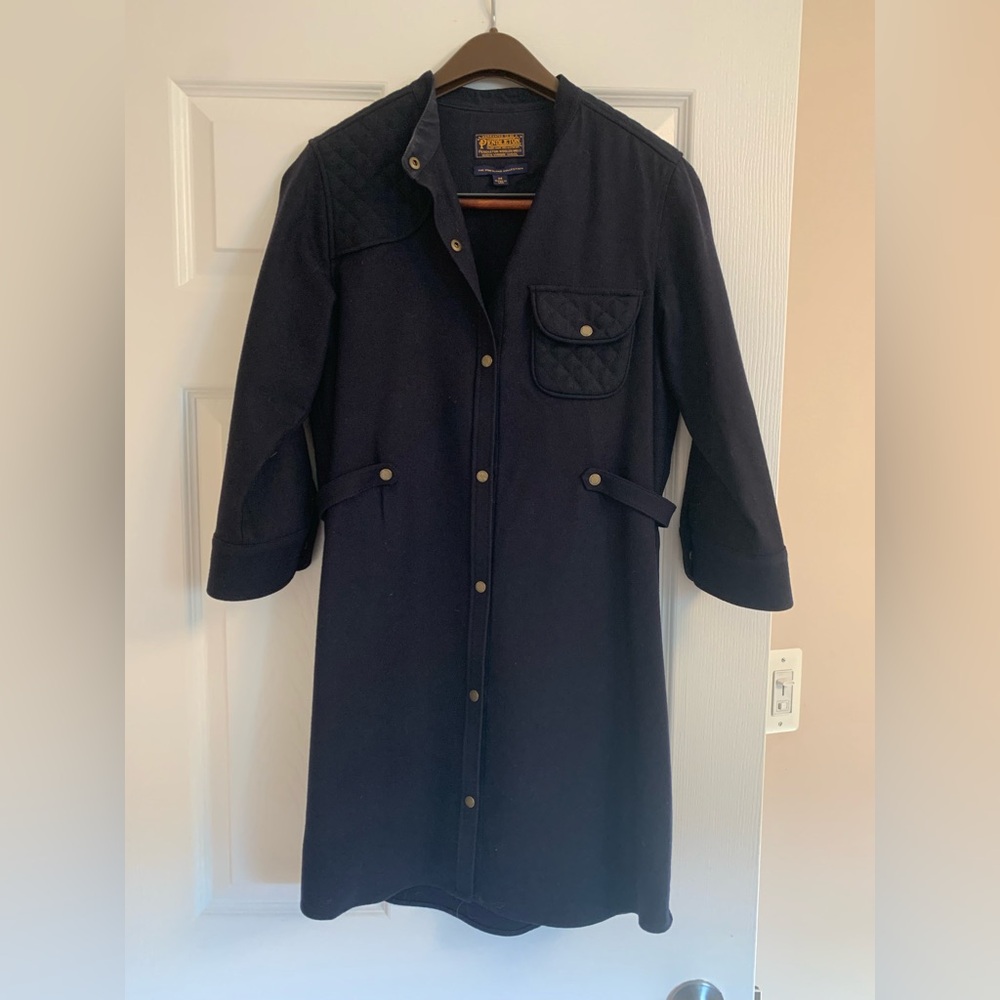 Pendleton Portland Collection Navy Wool Tunic/Shirtdress, medium